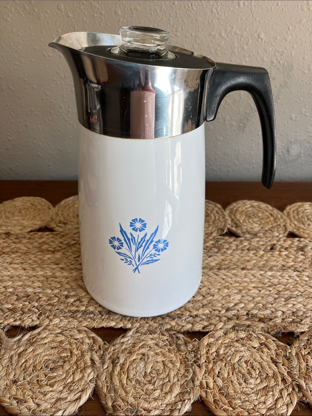 Vintage Corning Ware Blue Cornflower 9 Cup Pot Carafe Only
